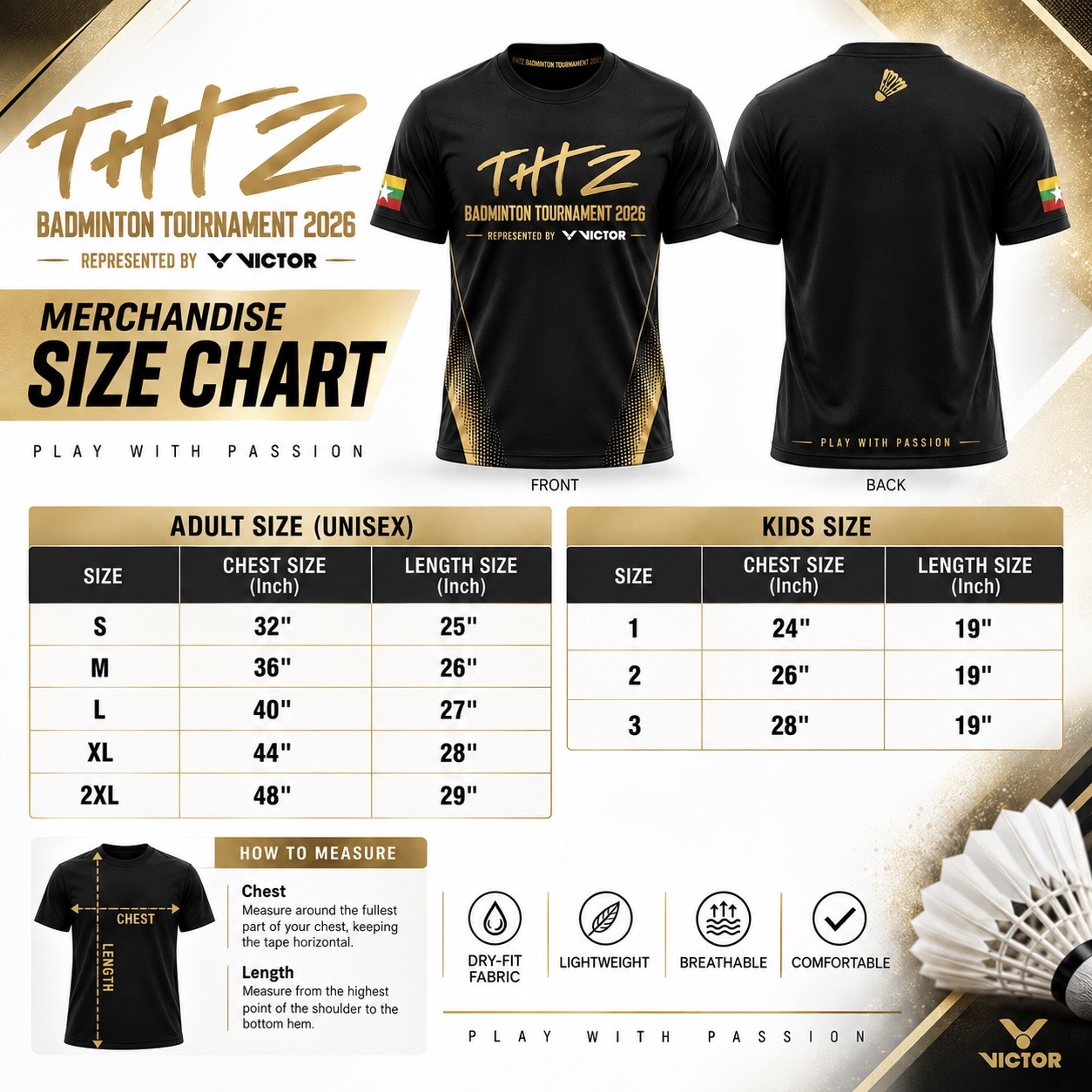 💛✨THTZ BADMINTON TOURNAMENT 2026 - OFFICIAL MERCH✨💛 photo 4